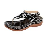 Cocila Claquettes Femmes Pour Plage Et Ville à Talons CompenséS Chaussure D'éTé Bouts Pointus Style DéContracté L'extéRieur En Europe Aux ÉTats Beach Shoes For Womens Femmes Grande Taille 43 Black