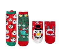 Cocila Coffret Cadeau De Chaussettes Noël 4 Paires En Coton Confortables À Motifs Festifs Unisexe Femme Chaussette Noire Compression Noel Socquette Running Chaude Chausettes Personnalisé Message