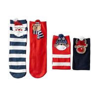 Cocila Coffret Cadeau De Chaussettes Noël 4 Paires En Coton Confortables À Motifs Festifs Unisexe Femme Chaussette Noire Compression Noel Socquette Running Chaude Chausettes Personnalisé Message