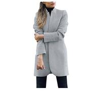 Cocila Costume Court Ouvert Femmes Longue Veste Manteau Long Solide Poilu Avant Cardigan Manches Manteau A Capuche Noir (Grey L) Legere Ete Blouson Only Veste en Cuir Lin Hiver Chic