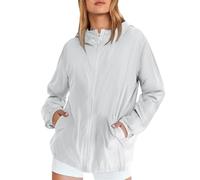 Cocila Coupe Vent DéContracté Et éLéGant Pour Femmes Avec Poches Fermeture éClair Coupe Soleil. Doudoune Duvet White Xxl Bombers Femmes Taille 46 Veste D'ÉTé MatelasséE LéGèRe Manteau