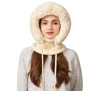 Cocila Écharpe et Bonnet Unisexe Automne-Hiver en Polyester Coton tricoté Béret Marron (Beige, One Size) Casquette Dockers Homme Chapeau Homme Habillé Detective Femme Casquette Hiver Impermeable