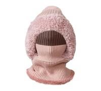 Cocila Écharpe et Bonnet Unisexe Automne Hiver en Polyester Coton tricoté Bonnet Lapin Hommes (Pink One Size) Swag ado Fille Casquette Chantier Sport Gavroche Femmes Hiver Chapeau Taille S Cagoule