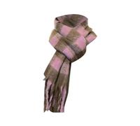 Cocila Écharpe Tricotée Tissée Pour Femmes Avec Motif À Carreaux Colorés Et Longues Franges Épaisses Hiver Chaud Chale Femme Foulard Rouge Echarpe Paillette Verte Oversize Chaude Luxe Marron