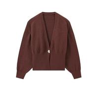 Cocila Elegant V Neck Cardigan Sweaters for Women Lightweight Plain Cardigans Fall Knit Sweater Tops Vestes Bulles pour Femmes (Coffee L) Veste LéGèRe Femmes Only Veste en Jean Courte Cuir Femme