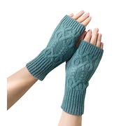 Cocila En Laine Tricotés À Moitié De Couleur Unie Pour Femmes Mitaines Femme Homme Mitaine Sport Gants Hiver Chaud Gant Polaire Paire Enfant Mitenne Sans Doigt Conduite Demi Doigts Noir