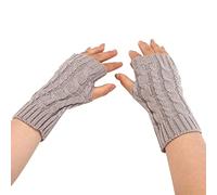 Cocila Féminine Tricoté en Peluche Torsion Coupe Épaissi Doigts Plus Mitaine Homme Gants Tres Enfant Gant De Manutention Arthrose Cuir des Hiver Femme Noir Cycliste Gilet Fourré Demi