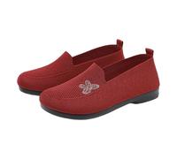 Cocila Femme Basket Chaussures Running Plates D'Été Décontractées Respirantes Et Confortables pour Femmes Style Rétro en Idéales Quotidien Fitness Chaussures+Femme De Tennis Confort Chaussure Rouge