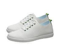 Cocila Femme Baskets Mode Chaussures Sport De D'Été À Talons Bas pour Femmes Cravate Profonde en PU Décontractées Basket Ete Basquettes Confortable Chaussure Marche Compensées Baskette Confort