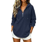 Cocila Femme Chaude Veste À Capuche Zippé Demi-Housse pour Manches Longues Poche Et Coupe Ample Décontractée Sweat Chaud D Automne avec Fitness Swette Sweats Oversized Hoodie Gilet Running Hiver