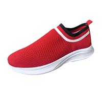 Cocila Femme Running Baskets Respirant Marche De Sport Décontractées pour Femmes Chaussures Course en Détail Basket Legere Souple Confortables Chaussure Été Confort Pied Large Et Sensible Rouge 41
