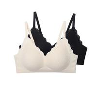 Cocila Femme Soutien-Gorge Grande Taille Bretelle À Haut Soutien pour Femmes Sangle Réglable Couverture Complète Confortable sans Armatures Fil Gorge Brassière Forte Poitrine Bra Invisible Le Noir XL