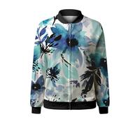 Cocila Femmes Automne Loisirs Carré Mince Poche Veste Blouse Manteau Baseball Haut Veste Original (Blue S) Jeans Blouson Jean Bi Matiere À Capuche Blazer Sans Manche Doudoune A