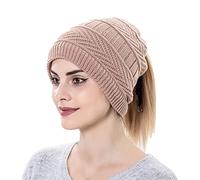 Cocila Femmes Et Hommes Hiver Chaud Chapeaux éCharpe Double Usage Tricoté Laine Chapeau des Oreilles Coupe-Vent BéRet Tricolore (Pink One Size) Bonnet Thermique Femme Casquette Femme Rose Bonnet