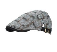 Cocila Femmes Hommes Plaid Chapeau Casquette À Pointe LavéE Respirante Cap Avant Taille Enfant (Dark Gray One Size) Bonnet Femme Hiver Blanc Femme Rose Bonnet avec Oreillette Soie Cheveux Nuit