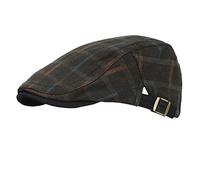 Cocila Femmes Hommes Unisexe Plaid Chapeau Casquette À Pointe Lavée Respirante Cap Avant Béret Bonnet Automne Hiver pour Femme Berret en Laine Beret Chic Rouge Homme Vert pour l'extérieur