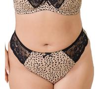 Cocila Femmes Imprimé léopard Classique String Charmant et Comfortable Lanière Soie de Glace Strings Culottes G-String Lot de 1 Culotte Sexy