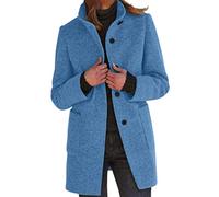 Cocila Femmes Laine Cardigan Manteaux Avec Poches Dames Longue Veste Manteau Solide DéContracté Ouvert Devant VêTements D'extéRieur Boutons (Sky Blue Xl) Veste En Jeans Fleurie Kaki