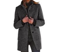 Cocila Femmes Laine Cardigan Manteaux Avec Poches Dames Longue Veste Manteau Solide DéContracté Ouvert Devant VêTements D'extéRieur Boutons (Black L) Veste Jean LéGèRe Blouson