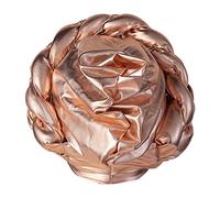 Cocila Femmes Perles Tresse Chapeau à Volants Cancer Wrap Cap Sommeil Casquettes Satin Doublé Cheveux Bonnets Bonnet Manga (Rose Gold One Size) Masque De Ski Capuche Sherpa Souples Femme