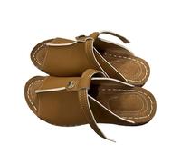 Cocila Femmes Tongs Flip Flops Pantoufles Été Chaussures De Plage Et Piscine D'Été Décontractées À Semelle Plate Avec Boucle Ceinture Creuse Sur Le Côté Pour Aponévrosite Orthopédiques Femme Brun