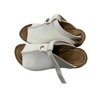 Cocila Femmes Tongs Flip Flops Pantoufles Été Chaussures De Plage Et Piscine D'Été Décontractées À Semelle Plate Avec Boucle Ceinture Creuse Sur Le Côté Pour Aponévrosite Orthopédiques Femme Blanc