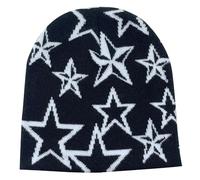 Cocila Five Pointed Knitted Hat Men's and Women's European American Popular Outdoor Sports Street Bonnet Femme en Satin Homme Beanie Casquette Chaud pour Casquettes Bonnets Et Chapeaux Blanc