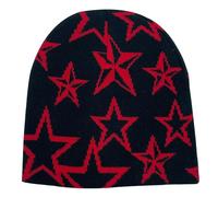 Cocila Five Pointed Knitted Hat Men's and Women's European American Popular Outdoor Sports Street Bonnet Femme en Satin Homme Beanie Casquette Chaud pour Casquettes Bonnets Et Chapeaux Blanc