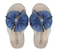 Cocila Flip-Flop Tongs D'Été Pour Femme Femmes, Nouvelles Sandales Compensées Creuses De Grande Taille, Simples, À Fleurs, Semelle Épaisse, Décontractées Claquettes Plage Tong Cuir Confort Marine 38