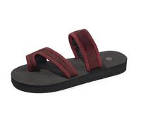 Cocila Flip-Flop Tongs D'Été Pour Femme Plates Et Décontractées Femmes Sandales De Plage À Bout Ouvert Pantoufles Chaussons Été Chaussure Ete Sandale Tong Habillée Marche Orthopédique Barefoot Vin 41