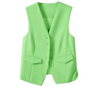 Cocila Gilet D'automne Et D'hiver Pour Femmes Petit De Costume VêTements Veste (Mint Green S) Veste Mi Saison Blanche Blouson Printemps Simili Cuir Bomber Only Daim Chic Hiver