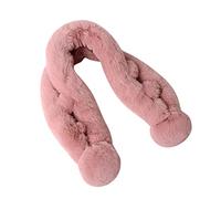 Cocila Hiver Écharpe Femelle Extérieur Chaud Imitation Lapin Deux Tube En Peluche Chale Femme Verte Echarpe Foulard Bleu Rouge Echarpes Noires Cachemire Ete Chaude Plaid Blanc Scarf Women Rose