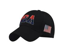 Cocila Homme Femme Neutre Summer America Drapeau Casquettes De Baseball Chapeau RéGlable VisièRes Chapeaux Fedora Et Trilby (Black, One Size) Masque Ski à Capuche Sherpa Melon Chapka Fourrure