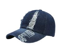 Cocila Hommes Dames Chapeau Casquette de Baseball déchiré Denim Boucle extérieur Parasol Chapeaux Carton (Dark Blue One Size) Fedora Homme Chapeau en Feutre Noir Femme Masque De Ski Capuche