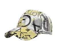 Cocila Hommes Et Femmes Casual Regular Youth Retro Letters Colorful High Street Cap Casquette De Baseball Chapeaux Fedora Trilby Homme (Yellow, One Size) Casquette sans VisièRe Cagoule Hiver