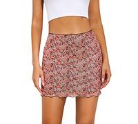 Cocila Jupes De Sapin NoëL pour Femmes ImpriméE Taille Haute Double Couche DéContractéE en (Pink M) Tutu Rose Adulte Tutu Blanc Tulle Rose Jupes Noir Vert Jaune Femmes Bleu Courte Accessoire Fluo