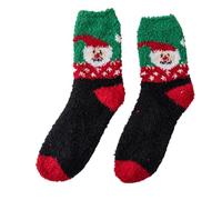 Cocila Lady Senior Plush Sleeping Socks Home Coral Velvet Christmas Chaussettes Coton Peigné Femme Running Chauffantes Sans Elastique Chaussette De Travail Hydratantes Chat Chaude Chaudes Homme