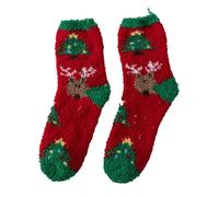 Cocila Lady Senior Plush Sleeping Socks Home Coral Velvet Christmas Chaussettes Coton Peigné Femme Running Chauffantes Sans Elastique Chaussette De Travail Hydratantes Chat Chaude Chaudes Homme
