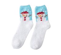 Cocila Lady Senior Plush Sleeping Socks Home Coral Velvet Christmas Chaussettes Coton Peigné Femme Running Chauffantes Sans Elastique Chaussette De Travail Hydratantes Chat Chaude Chaudes Homme