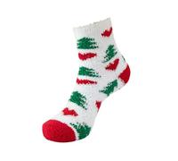 Cocila Lady Senior Plush Sleeping Socks Home Coral Velvet Christmas Chaussettes Femme Coton Chaussette Chat Chaussons Chausette De Noel Anti Transpiration Contention Ado Fille Hiver