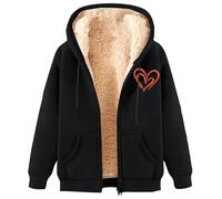 Cocila Lamb Wool Coat Winter Thick Warm Solid Color Hooded Plus Size Manteau Pour Ado Fille Bomber Femme Veste Mi Saison Femme Impermeable Capuche En Jean BrodéE Grande Taille Doudoune Vestes