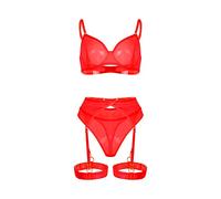 Cocila Lingerie De Sexy pour Femmes Tulle Ensemble des Lingeries La Pyjama Femme Nuisette Pute Érotique Coquine Hot sous Vetement Coquin Combinaisons Dessous Chic Et Elegant Déguisement