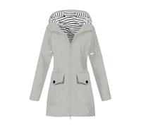 Cocila Manteau D' En Plein Pour Femmes Automne Et Hiver Grande Taille (Grey Xl) Blouson Veste Entre Saison Blouson Printemps Ete Jean Courte Bi Matiere Only Mi Capuche Homme