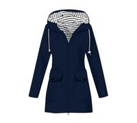 Cocila Manteau D' En Plein Pour Femmes Automne Et Hiver Grande Taille (Navy M) Veste En Jeans Veste Cuir Militaire Kaki Blouson Only Ski Longue A Capuche Carreaux Mateaux Doudoune