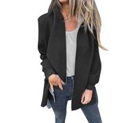 Cocila Manteau D'automne Surdimensionné En Polaire à Coupe Ample Pour Femmes Printemps (Black Xxxxl) Blouson Bombers Veste Baseball Blouson Simili Cuir Jean Courte Only Homme