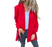 Cocila Manteau D'automne Surdimensionné En Polaire à Coupe Ample Pour Femmes Printemps (Red Xxxxl) Veste Jean Veste Automne Jeans Rouge Court Daim Only RandonnéE Hommes De Blazer