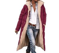 Cocila Manteau D'hiver Chaud à La Pour Dames Doudoune Capuche Manches Longues Double Longue BoufféE Blousons Femmes Blouson Bombers Femmes Veste Noir En Cuir Jean Grande Taille Bi Matiere