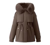 Cocila Manteau D'hiver Long Et Chaud Pour Femmes Doudoune éPaisse DoubléE De Polaire Parka à Capuche Amovible Cabans (Coffee Xl) Veste Noire Veste Jean Blanche Jeans Rouge Manteaux