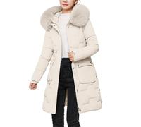Cocila Manteau D'hiver Long Et Chaud Pour Femmes Doudoune éPaisse DoubléE De Polaire Parka à Capuche Amovible Grande Taille (Beige Xxxl) Veste Jean Blouson En Cuir Only Veste Running