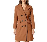 Cocila Manteau En Laine Pour Femmes Long Polaire Veste D'hiver Col V éLéGant Duffle Coat Chaude Trench De (A M) Veste Beige Femmes Rose Jean Grande Taille Vestes RandonnéE Anti Pluie Sport Blouson